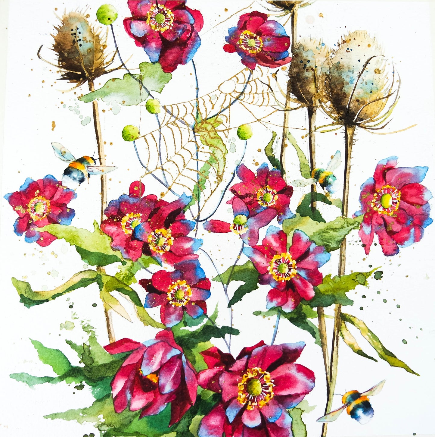 Four seasons in Flowers ( 4 cards)