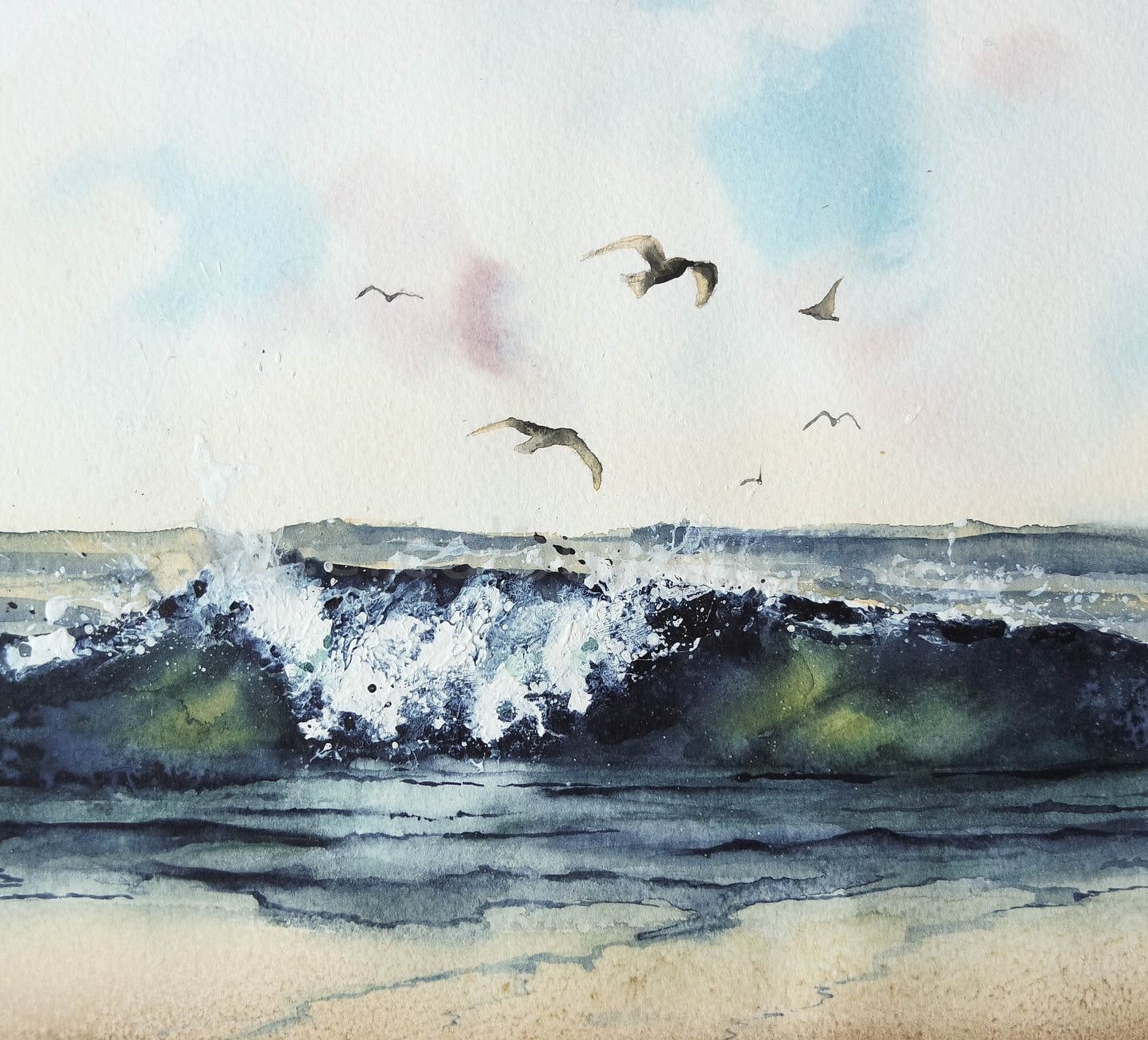 Waves and gulls
