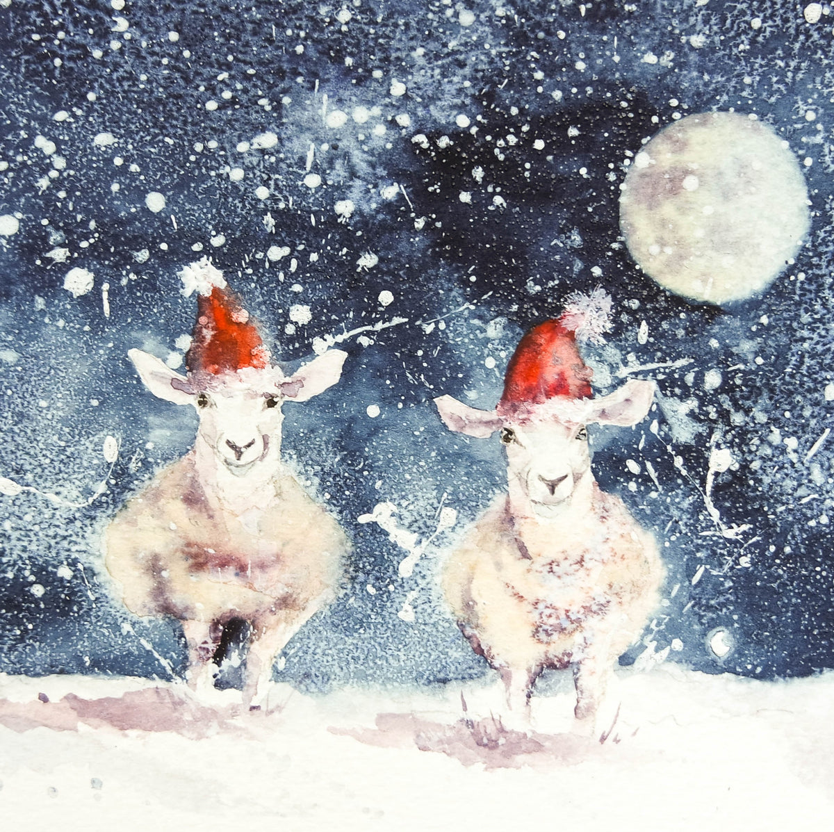 Baubles, bees, sheep and Christmas ( 4 cards)