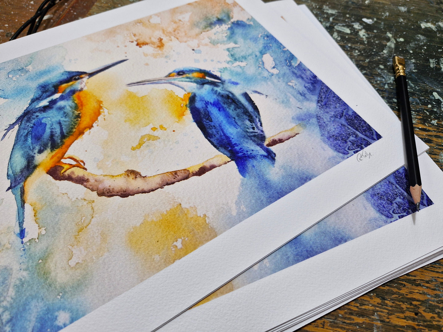 ***NEW*** A pair of misty morning kingfishers