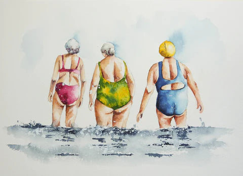 Three Swimming Favourites inc 'Love the skin your in!' ( 3 cards )