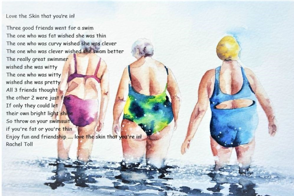 ***NEW LARGER SIZE*** Love the skin you're in collection with poems!