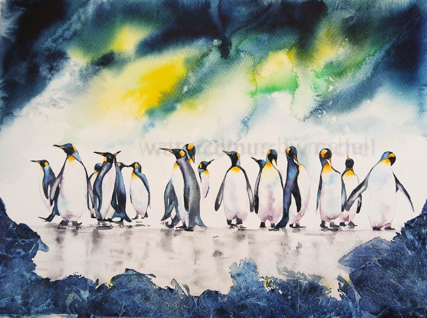 Penguins and polar bears Christmas Cards (4 cards)