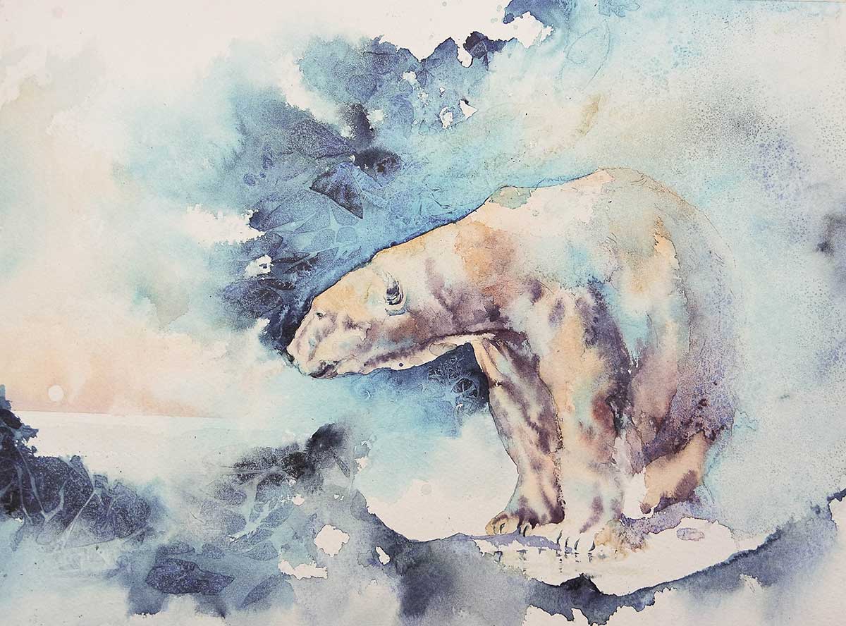 Penguins and polar bears Christmas Cards (4 cards)