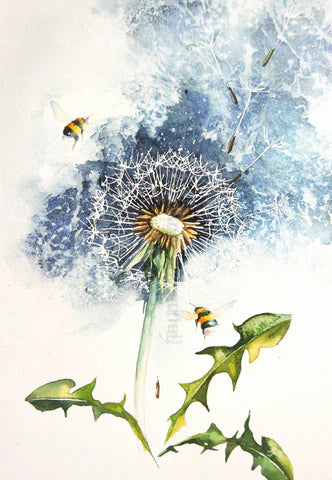 Painting a dandelion clock