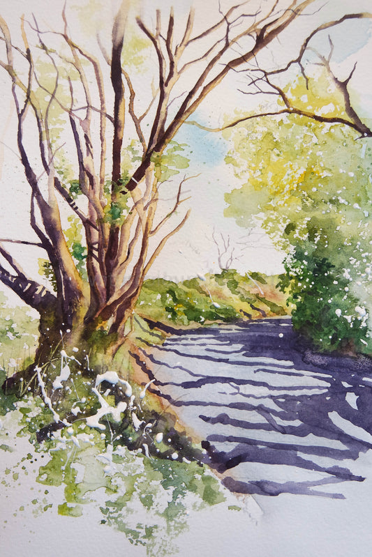 Spring Greens... a Mid Devon landscape step by step