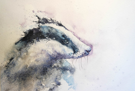 Painting Bertie Badger in a quick loose style