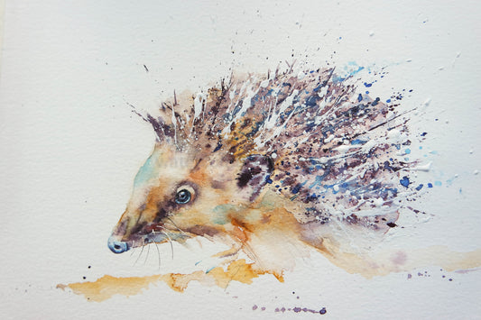 The way I paint a hedgehog.