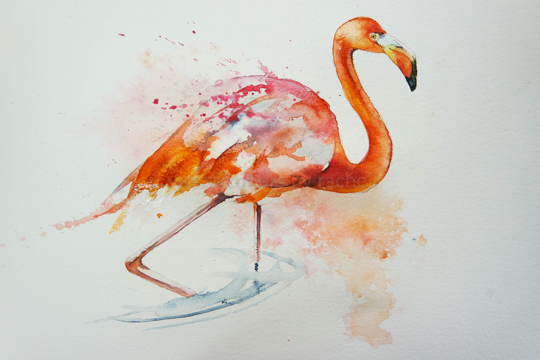 Painting a flamingo ( something to paint on a difficult day)