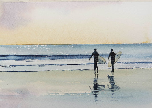 Late summer surfers