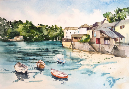 Fowey, from a snap shot to a painting