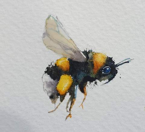 How I paint a little bumble bee