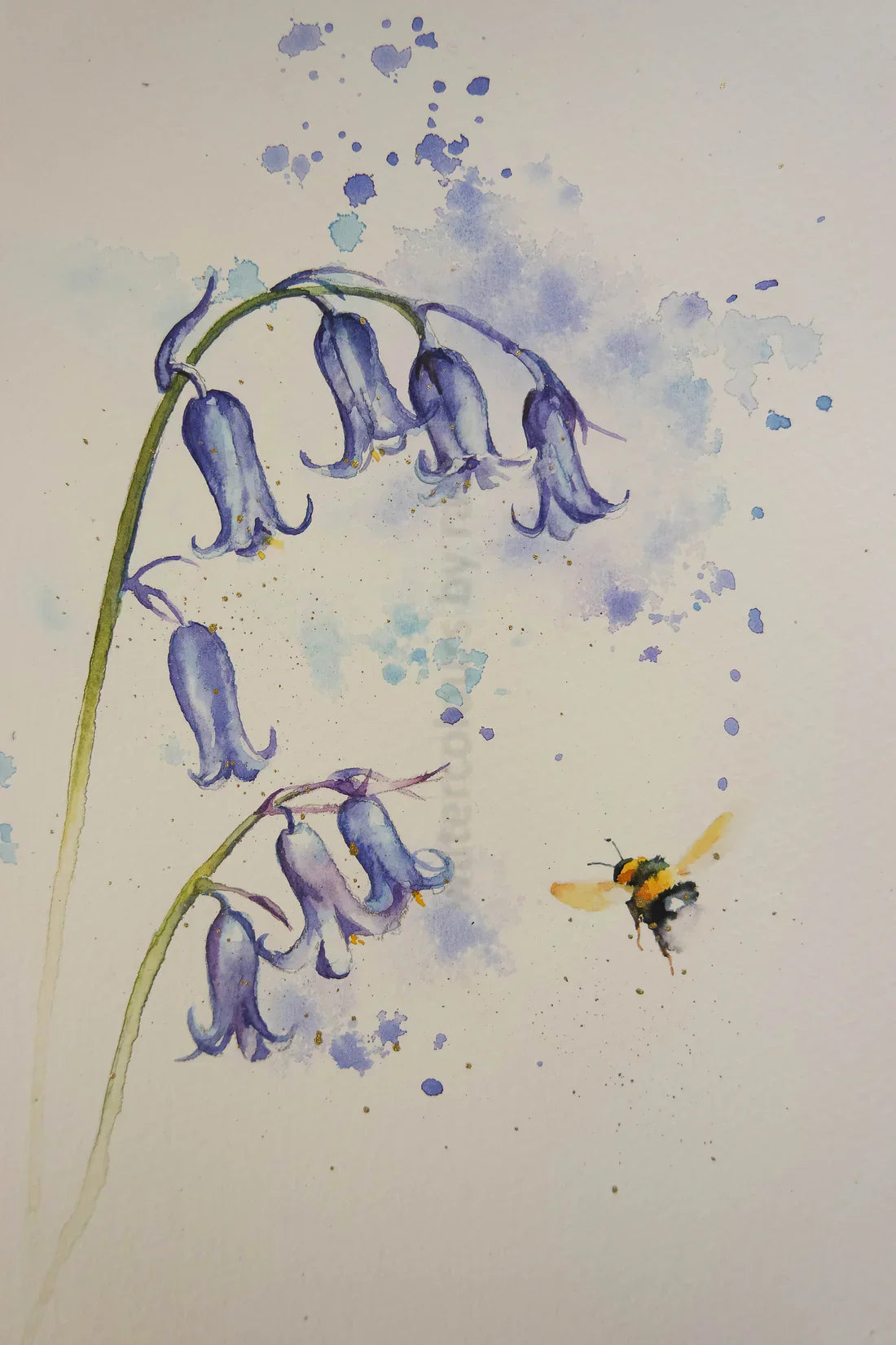 In & Out The Dusty Bluebells ( step by step bluebell painting)