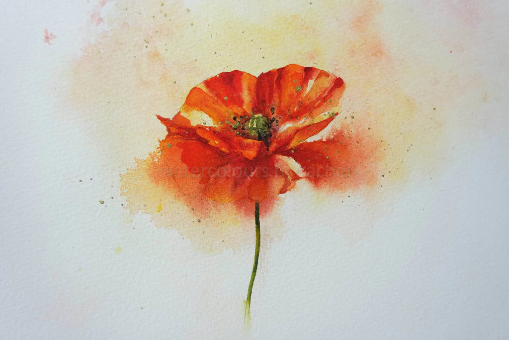 Painting a poppy