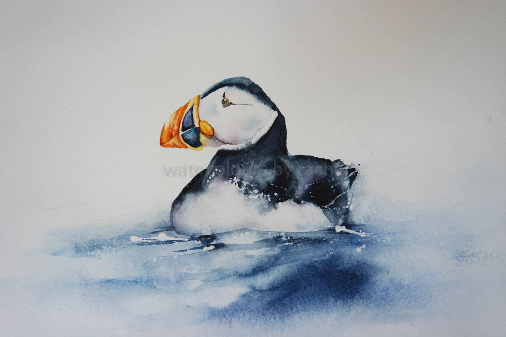 Sea Parrot...painting puffins !