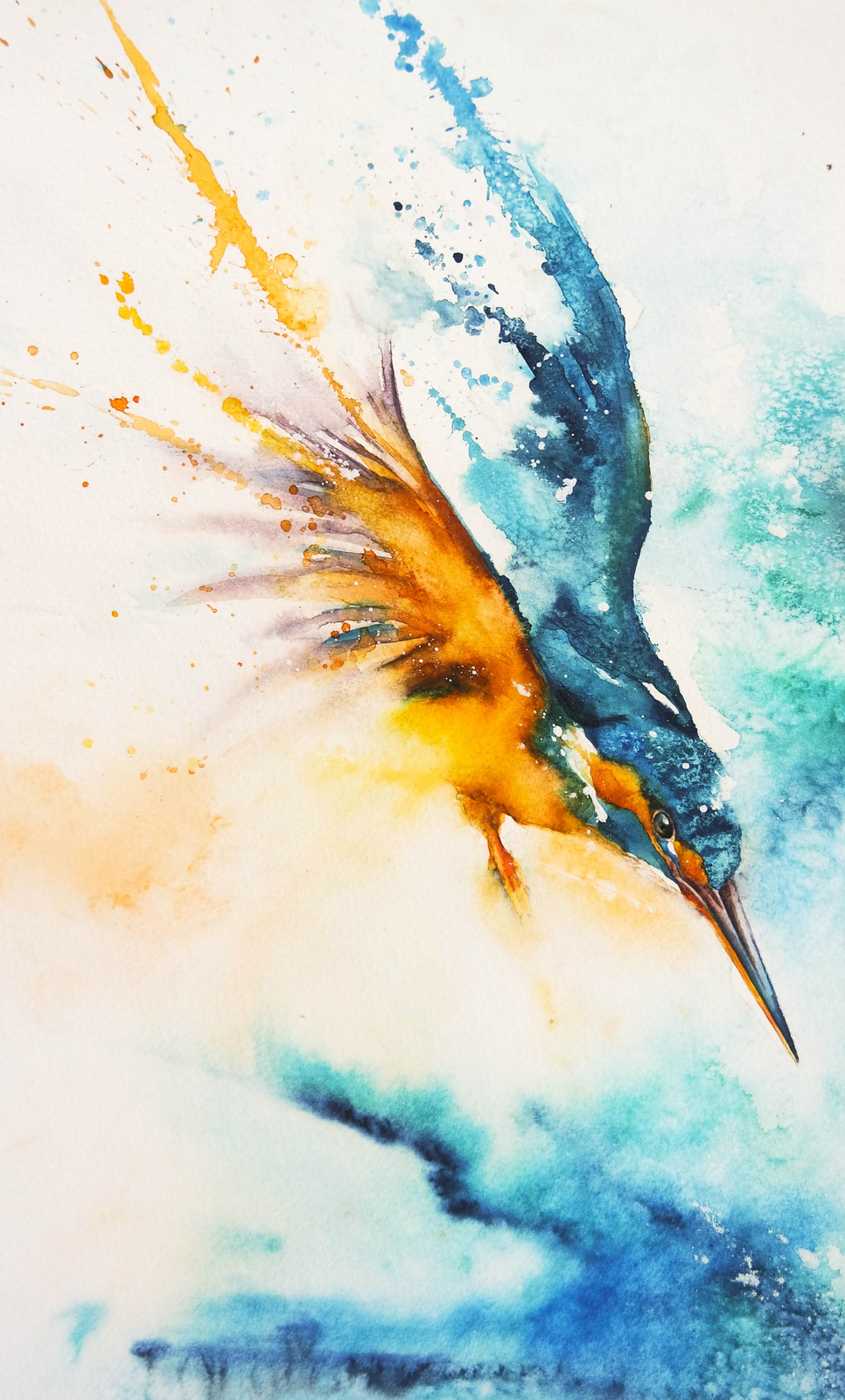 ***NEW*** A flash of blue and gold ( kingfisher )