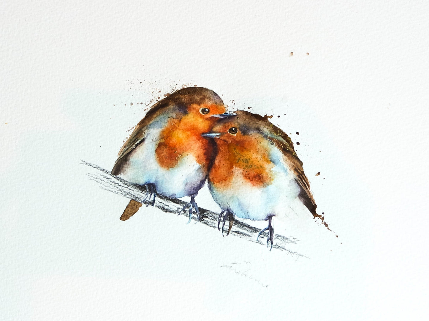 Two Robins  ( Limited Edition Print )