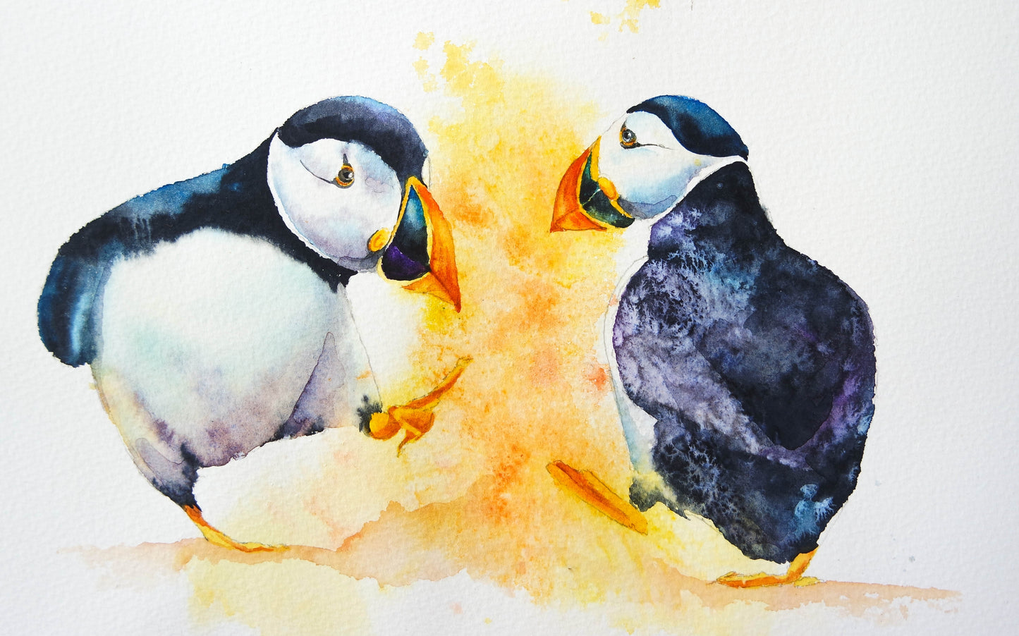 Dancing Puffins ( four cards)