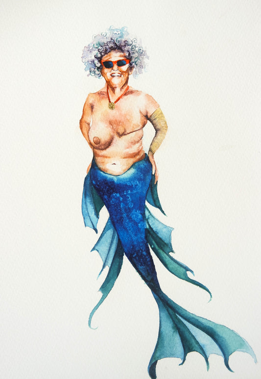 My strong and beautiful mastectomy mermaid