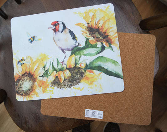 ***NEW*** Goldfinch on  Sunflowers Placemat