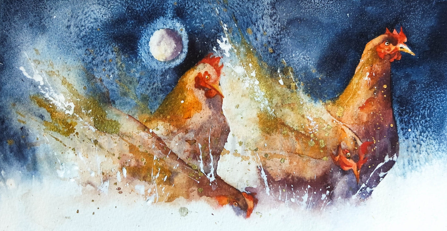 ***AUTUMN SALE*** Moonlit Chickens