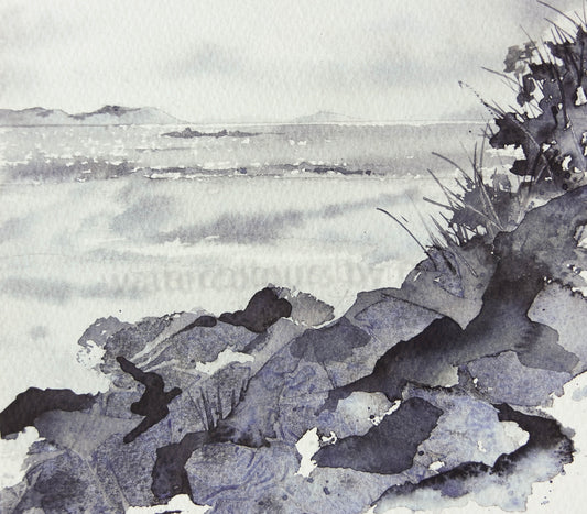 ***Autumn Sale*** Loch side ( sketch in Paynes Grey)