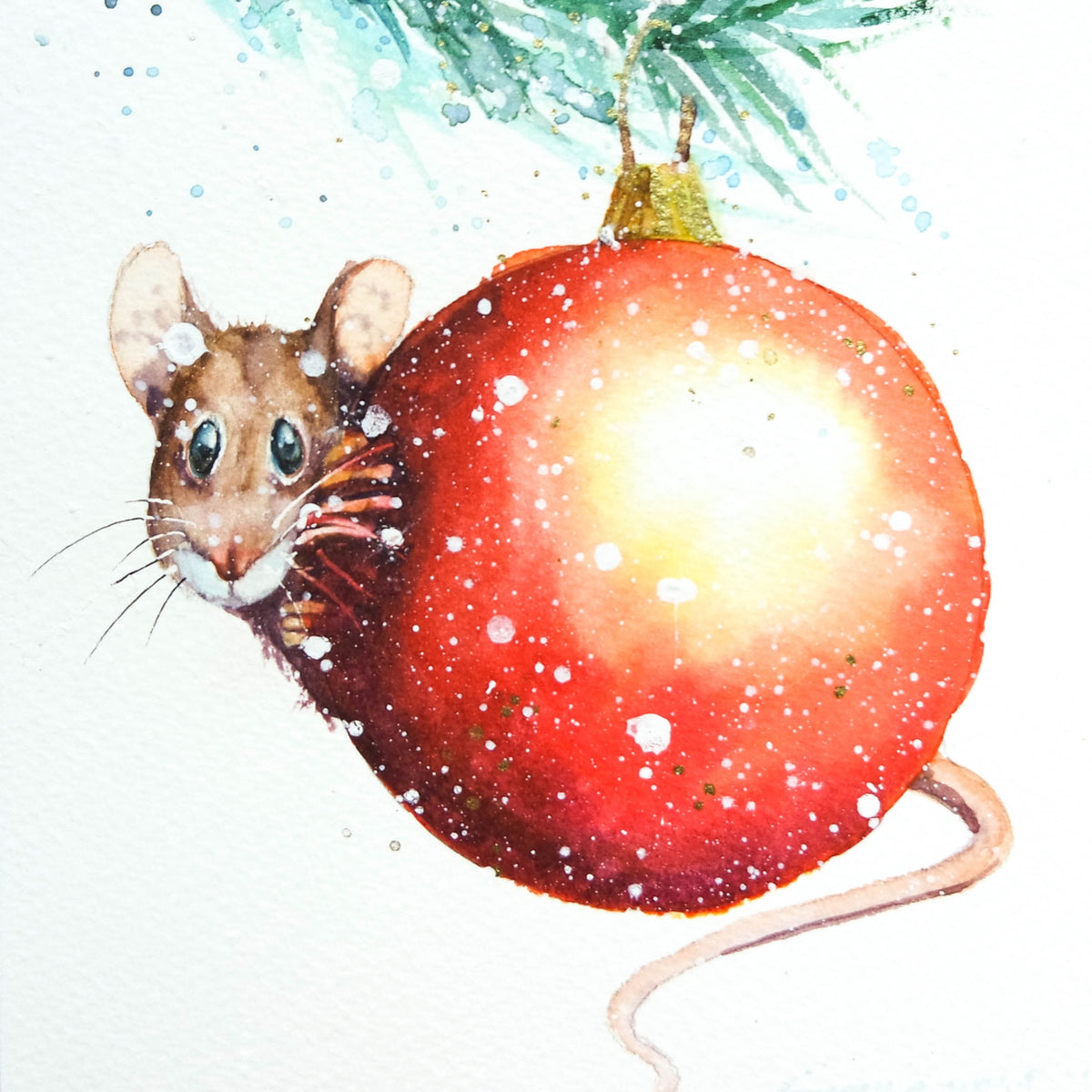 Baubles, bees, sheep and Christmas  ( 4 cards)