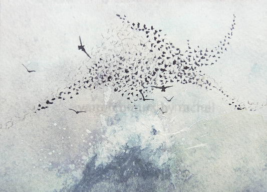 ***SALE*** ORIGINAL POSTCARD 6" x 4" JUST £15 !!!!! (Mini Murmuration 2)