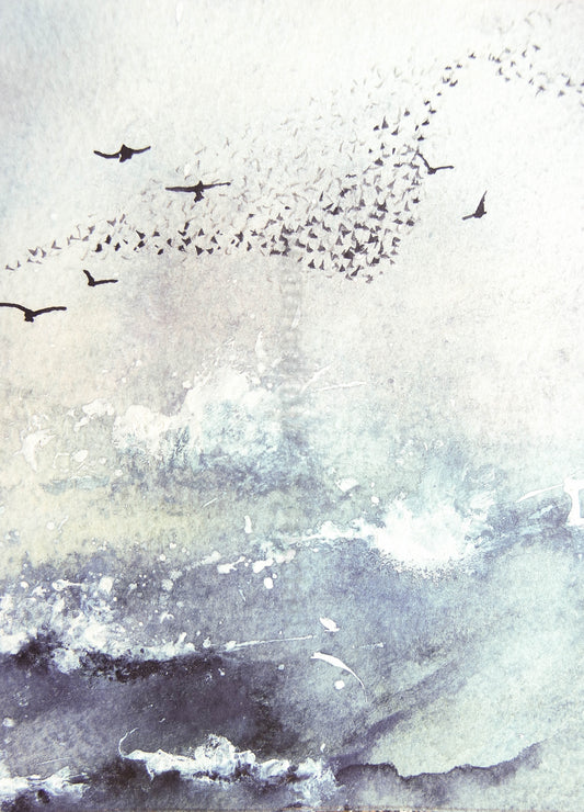 ***SALE*** ORIGINAL POSTCARD 6" x 4" JUST £15 !!!!! (Mini Murmuration )