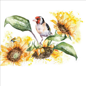Birds , flowers, ladybirds and bees( 4 cards)