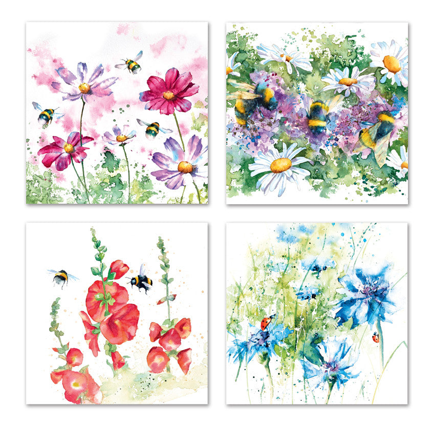 ***NEW***Note card Wallet  ( 8 cards) - Flowers and Bees