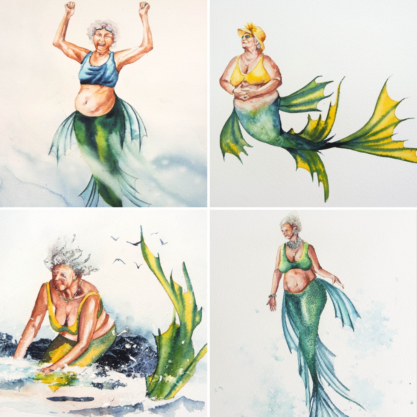 Am I too old to be a mermaid ? ( 4 cards)
