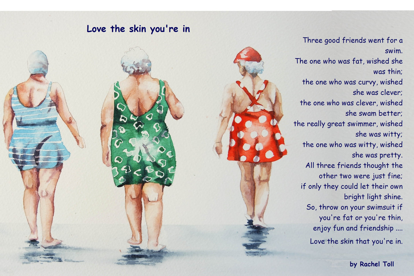 'Love the skin that you're in' vintage ( with words)