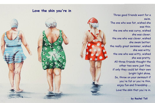 'Love the skin that you're in' vintage ( with words)